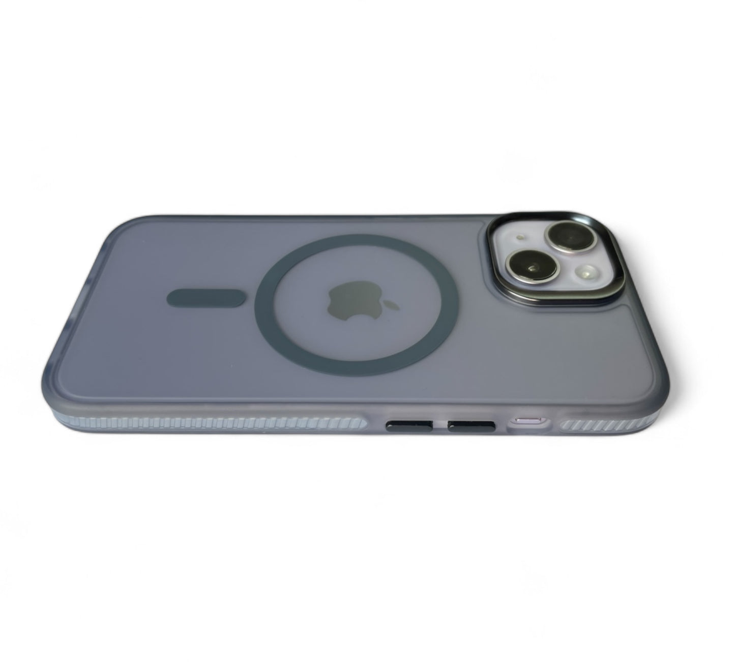 iPhone 14 Series MagSafe Premium Shockproof Transparent Bluish Grey Cover Matte Finish